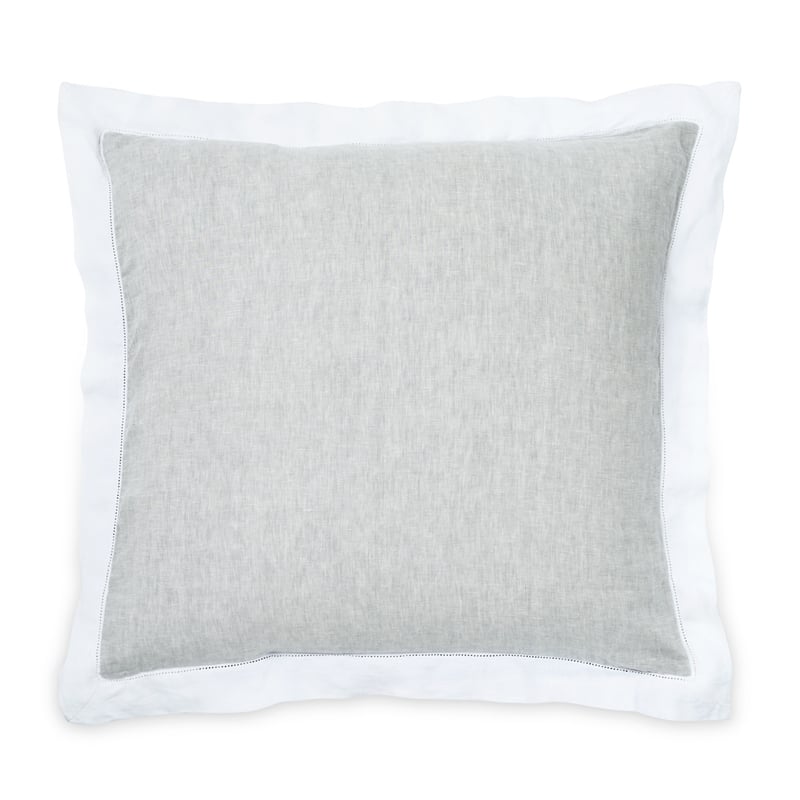 Michael Amini Atina 7-Piece Linen Fabric King Duvet Set in Gray