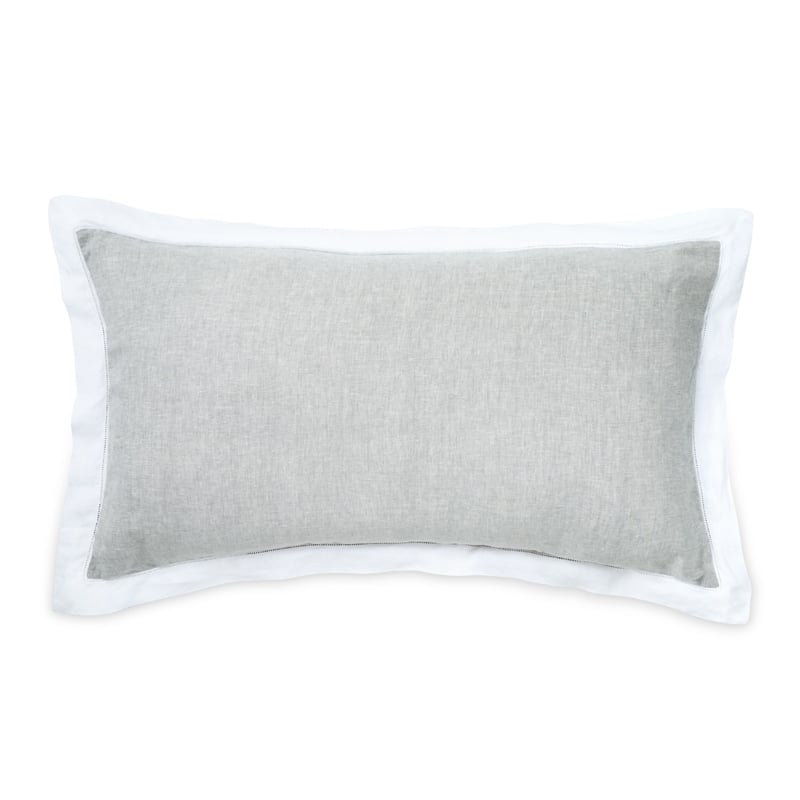 Michael Amini Atina 7-Piece Linen Fabric King Duvet Set in Gray