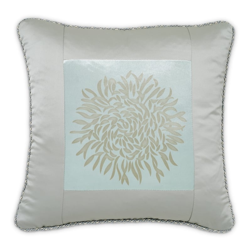 Michael Amini Regent 10-Piece King Velvet Comforter Set in Ice Blue/Silver