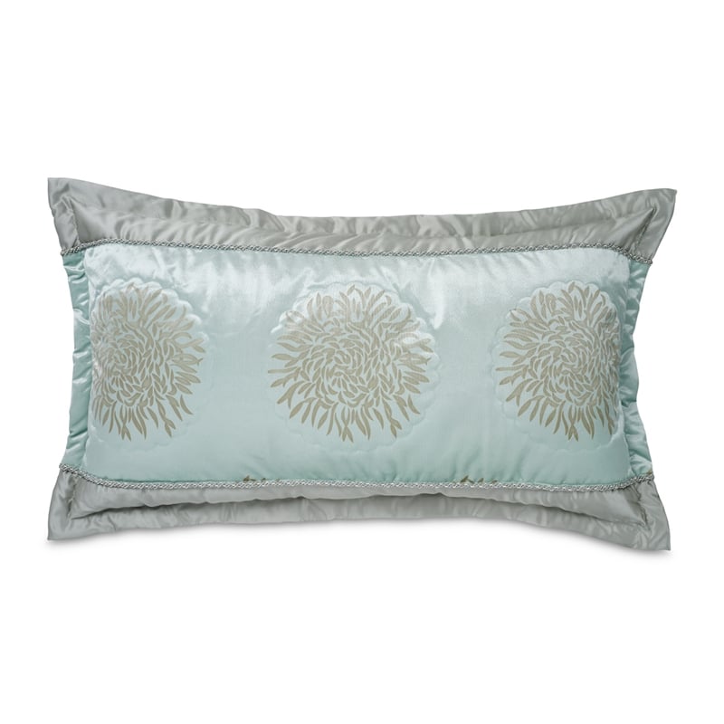 Michael Amini Regent 10-Piece King Velvet Comforter Set in Ice Blue/Silver