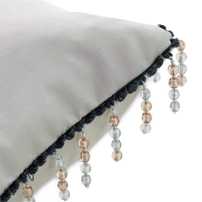 Michael Amini Regent 9-Piece Queen Velvet Comforter Set in Ice Blue/Silver