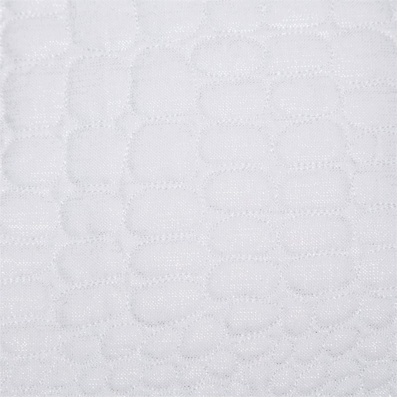 Michael Amini Brilliance 3-piece Pebble Stitch Fabric Queen Duvet Set in White