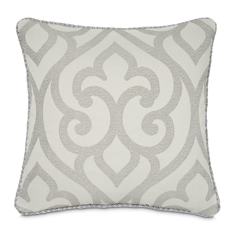 Michael Amini Canterbury 7-piece Jacquard Fabric Queen Comforter Set in Silver