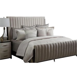 Michael Amini Skylar 9-Piece Queen Comforter Set in Champagne Ivory