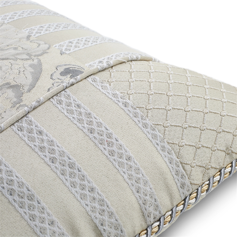 Michael Amini Sycamore Grove 10-piece Fabric King Comforter Set - Silver