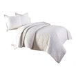 Michael Amini Taylor 3-piece Geometric Fabric Queen Duvet Set in Natural