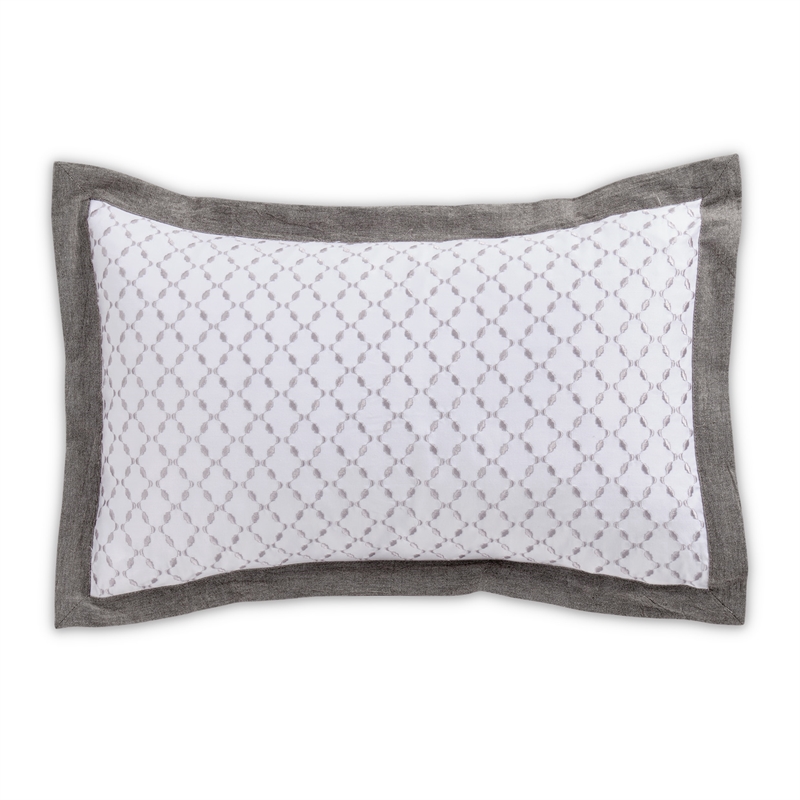 Michael Amini Ultra 7-piece Queen Cotton Duvet Set - Gray