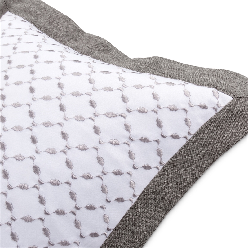 Michael Amini Ultra 7-piece Queen Cotton Duvet Set - Gray