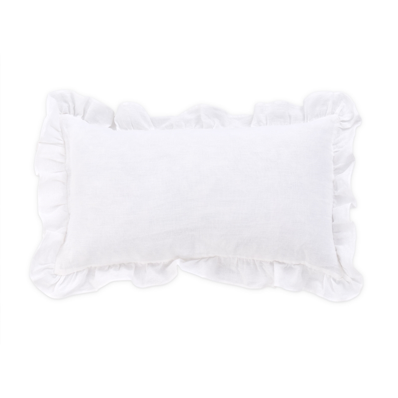 Michael Amini Cherry Hill 6-piece Belgium Linen Fabric Queen Duvet Set in White