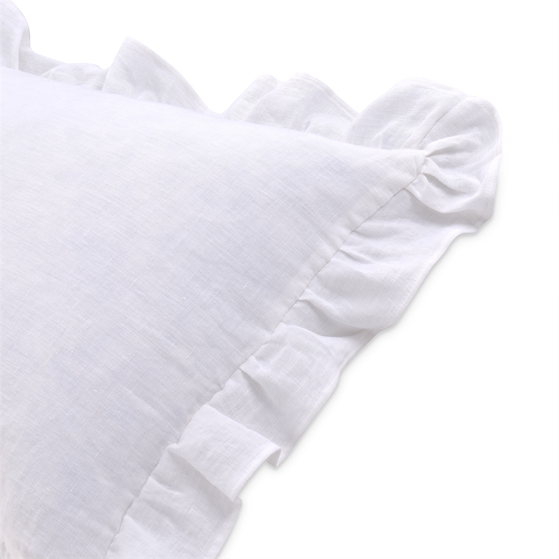 Michael Amini Cherry Hill 6-piece Belgium Linen Fabric Queen Duvet Set in White