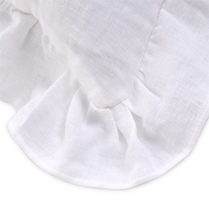 Michael Amini Cherry Hill 6-piece Belgium Linen Fabric Queen Duvet Set in White