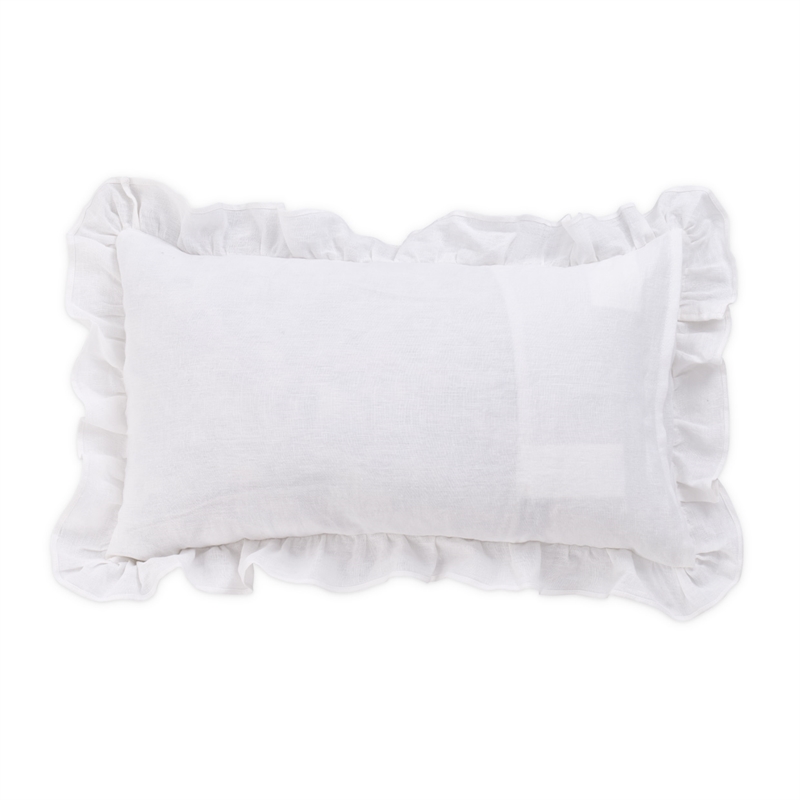 Michael Amini Cherry Hill 6-piece Belgium Linen Fabric Queen Duvet Set in White