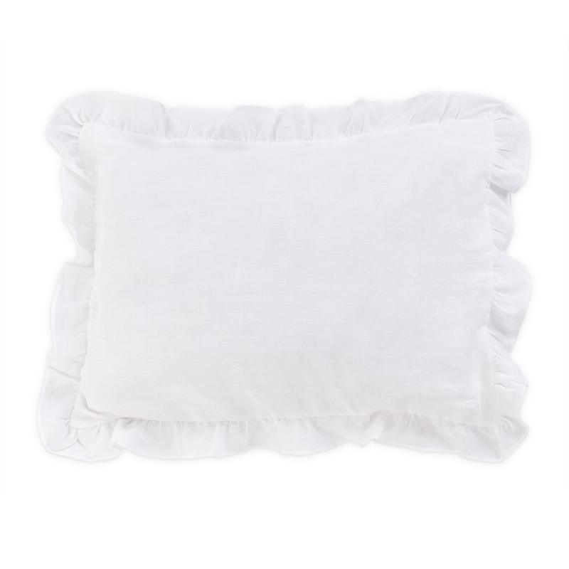 Michael Amini Cherry Hill 6-piece Belgium Linen Fabric Queen Duvet Set in White