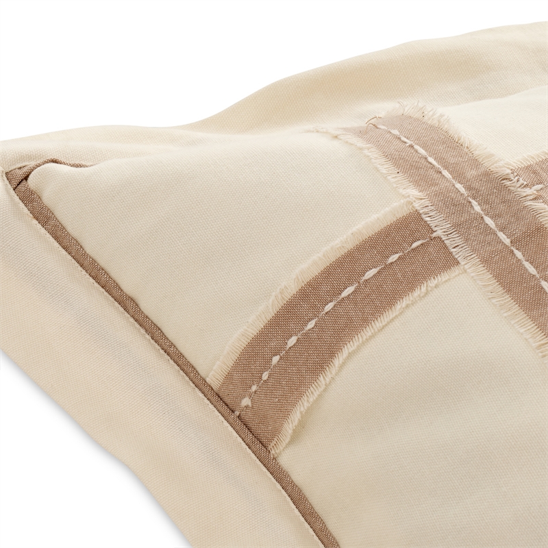 Michael Amini Country Lane 7-piece Fabric Queen Duvet Set in Tan/Natural
