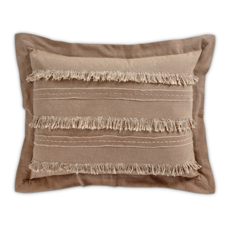 Michael Amini Country Lane 7-piece Fabric Queen Duvet Set in Tan/Natural
