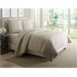 Michael Amini Dash 3-piece Pebble Pattern Fabric King Duvet Set in Natural