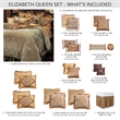 Michael Amini Elizabeth 12-piece Fabric Queen Comforter Set in Blue/Gold
