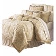 Michael Amini Novella 4-piece Fabric Cal King Comforter Set in Gold/Soft Sand