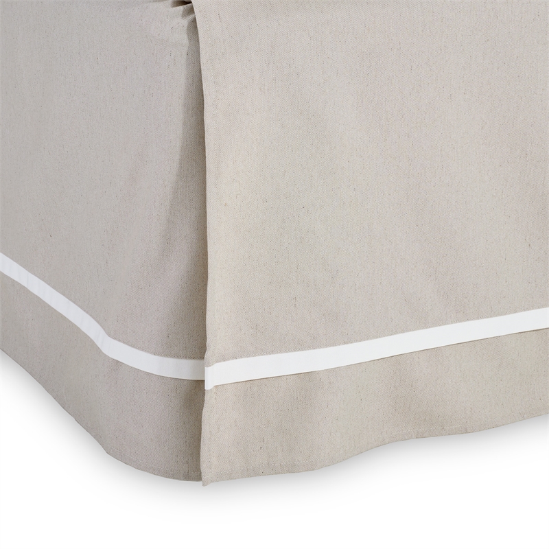 Michael Amini Harper 9-piece Geometric Cotton Queen Comforter Set in Natural