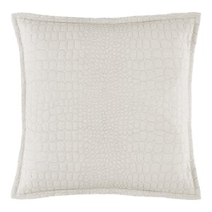 Michael Amini Dash 26&quot Pebble Pattern Square Fabric Euro Sham - Natural