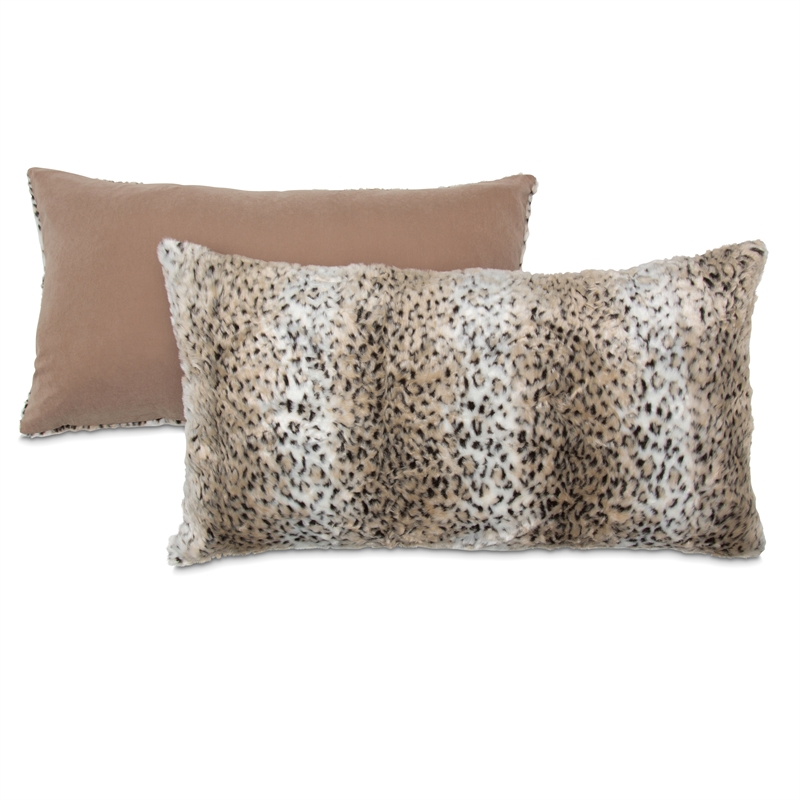 Michael Amini Kasbah 3-piece Plush Faux Fur Fabric King Duvet Set in Brown