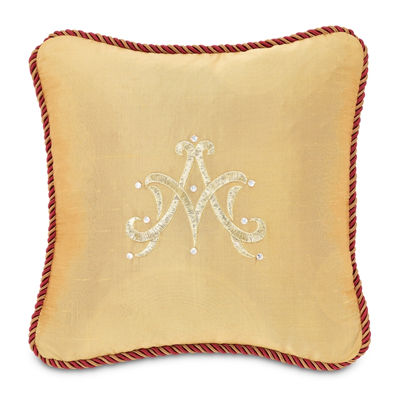 Michael Amini Lafayette 12-piece Fabric Queen Comforter Set in Red/Gold