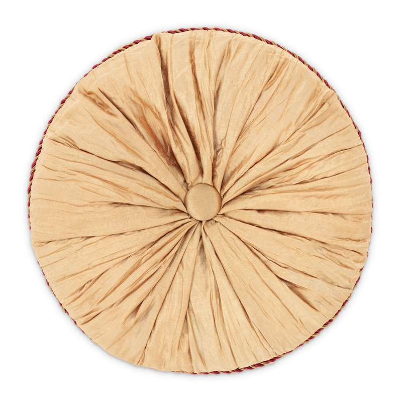 Michael Amini Lafayette 12-piece Fabric Queen Comforter Set in Red/Gold