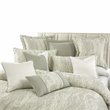 Michael Amini Marvel 9-piece Oversized Fabric Queen Duvet Set in Mist Green