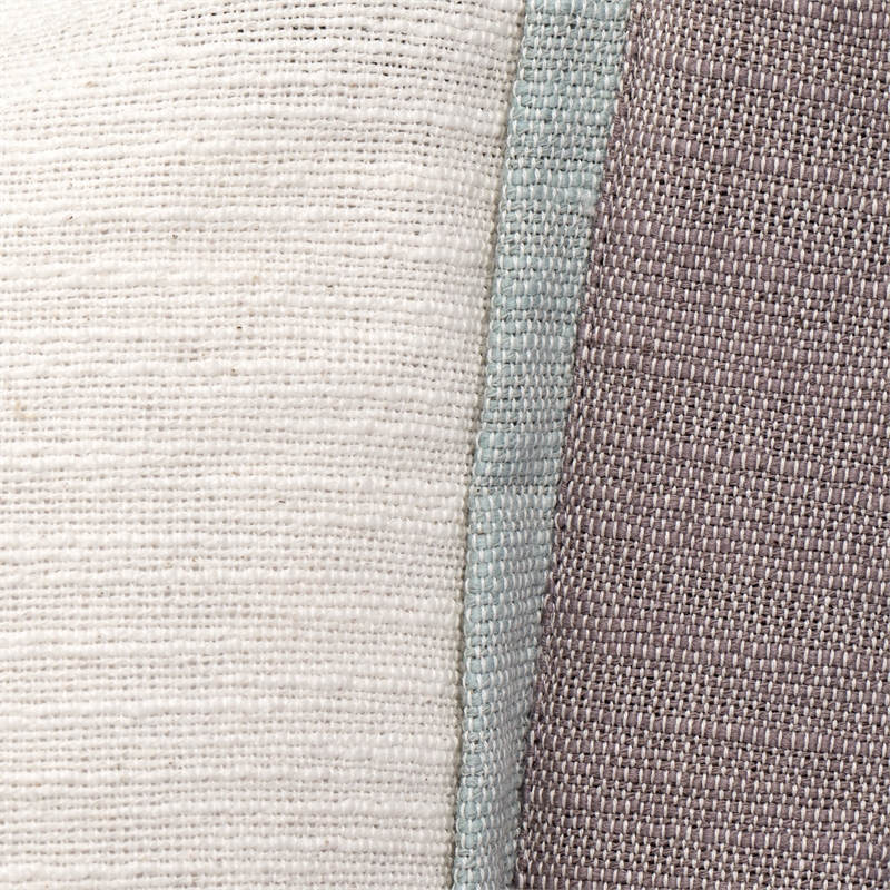 Michael Amini Max 7-piece Stripe Design Cotton Queen Duvet Set in Natural/Blue