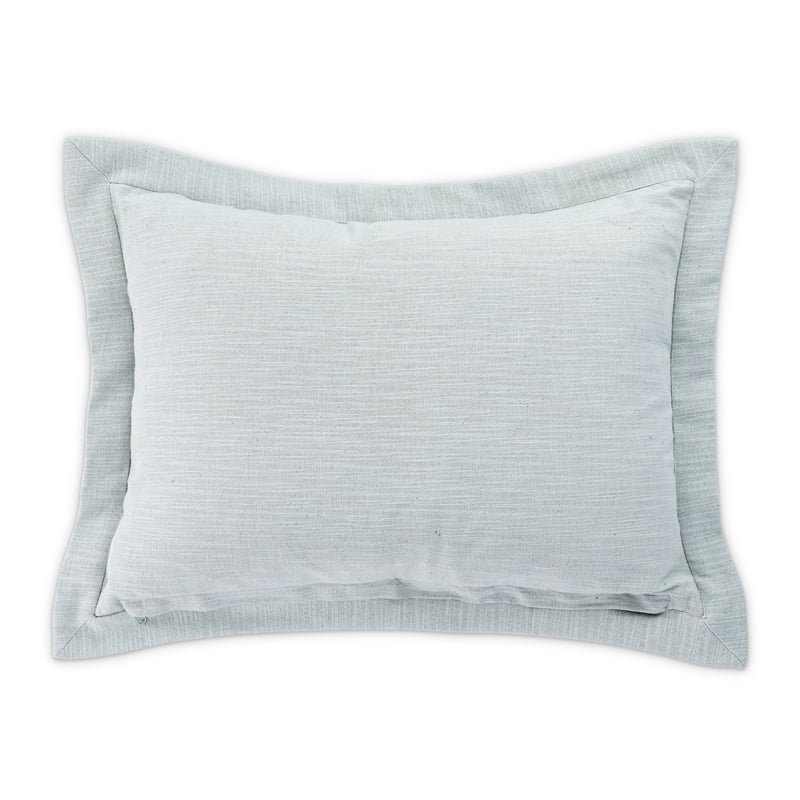 Michael Amini Max 7-piece Stripe Design Cotton Queen Duvet Set in Natural/Blue