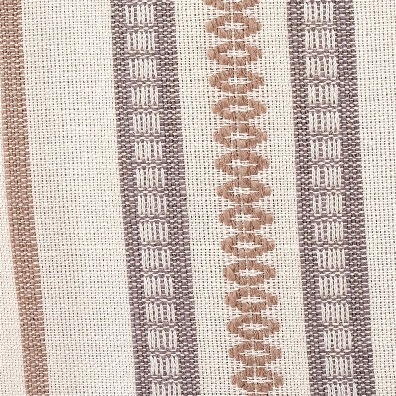 Michael Amini Max 7-piece Stripe Design Cotton Queen Duvet Set in Natural/Blue