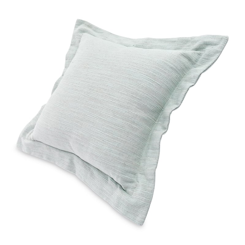 Michael Amini Max 7-piece Stripe Design Cotton Queen Duvet Set in Natural/Blue