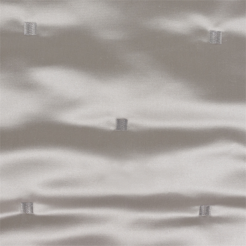 Michael Amini Messina 3-piece Embroider Fabric Queen Quilt Set in Gray/Platinum