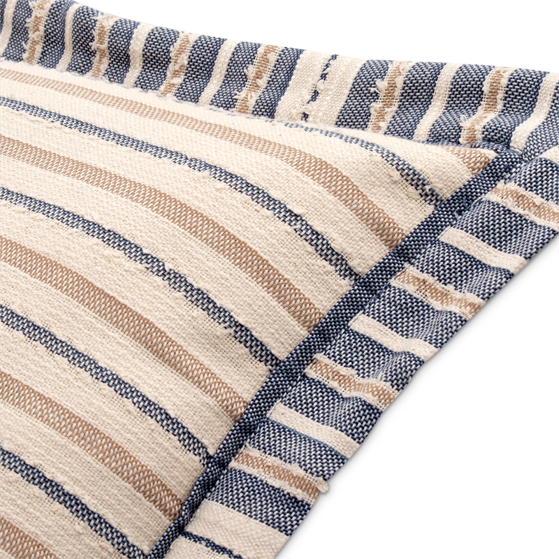 Michael Amini Mills 7-piece Oversized Cotton Queen Duvet Set in Denim Blue