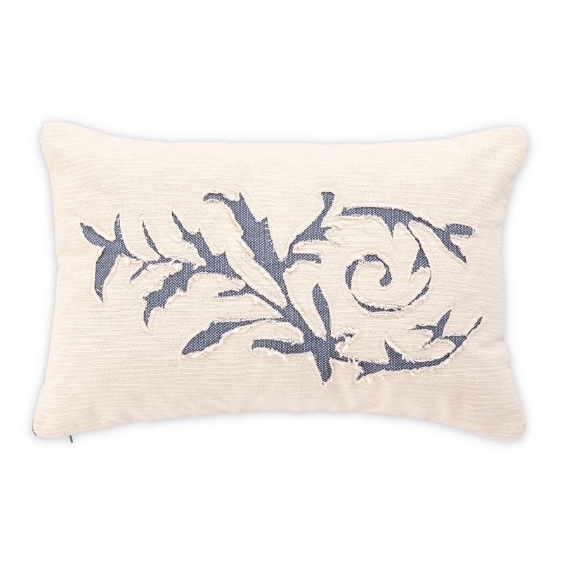 Michael Amini Mills 7-piece Oversized Cotton Queen Duvet Set in Denim Blue