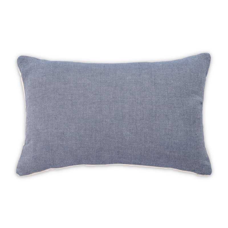 Michael Amini Mills 7-piece Oversized Cotton Queen Duvet Set in Denim Blue