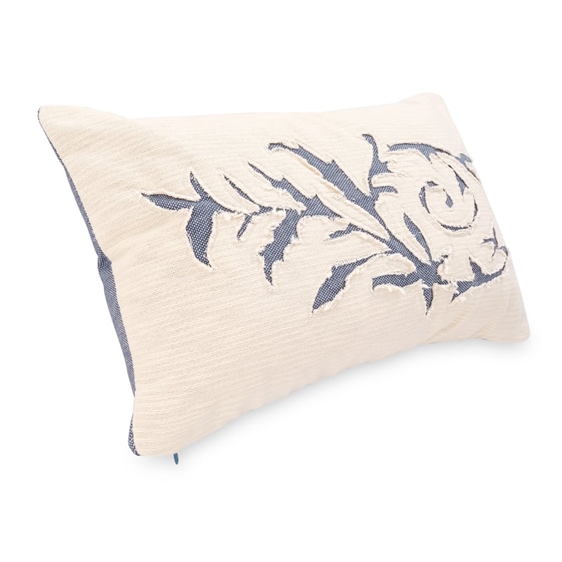 Michael Amini Mills 7-piece Oversized Cotton Queen Duvet Set in Denim Blue