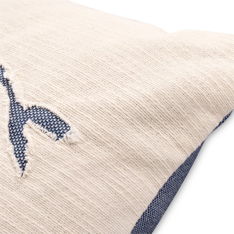 Michael Amini Mills 7-piece Oversized Cotton Queen Duvet Set in Denim Blue