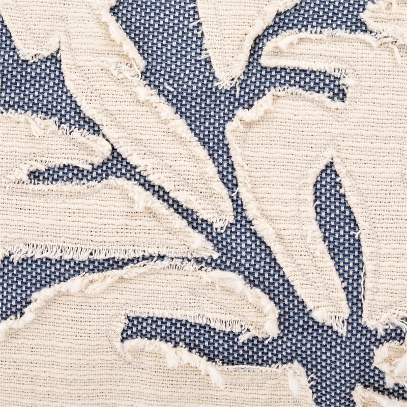 Michael Amini Mills 7-piece Oversized Cotton Queen Duvet Set in Denim Blue