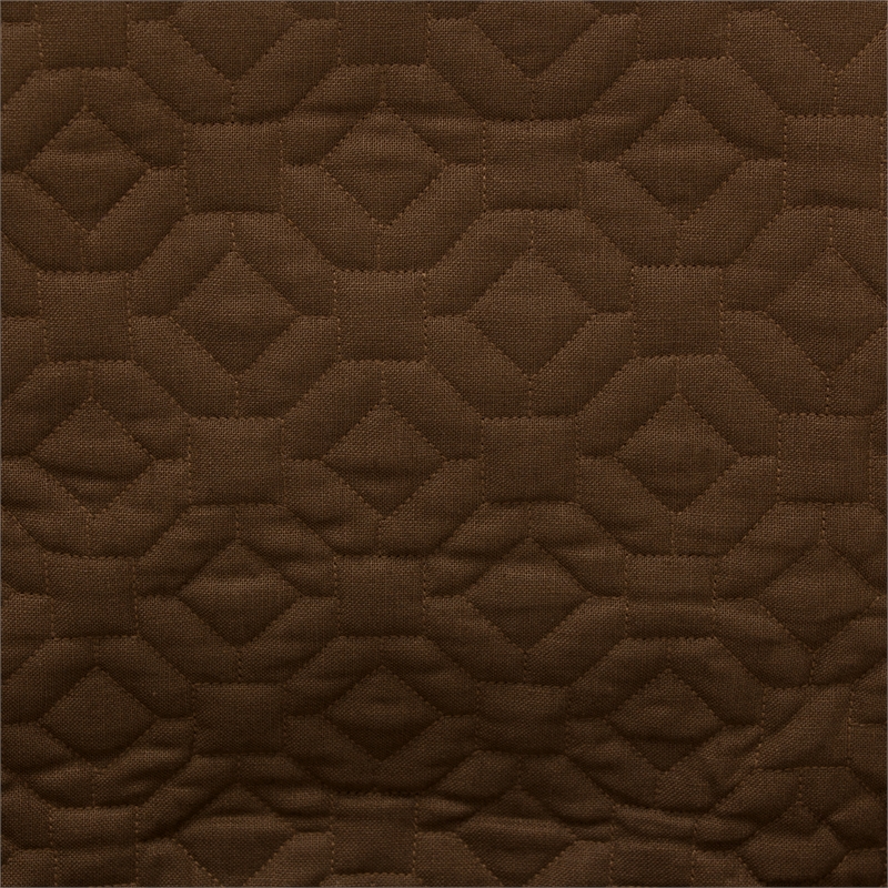 Michael Amini Leigh 3-piece Pebble Stitch Fabric King Duvet Set in Cocoa