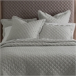 Michael Amini Oslo 6-piece Diamond Linen Fabric King Quilt Set in Gray