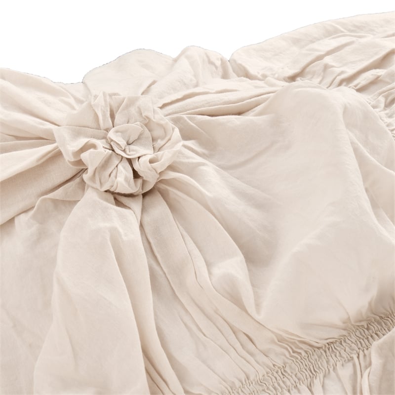 Michael Amini Savanna 2-piece Flower Cotton Twin Comforter Set in Stone