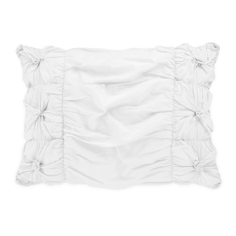 Michael Amini Savanna 2-piece Flower Cotton Twin Comforter Set in White