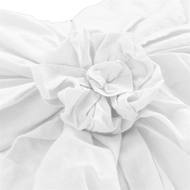 Michael Amini Savanna 2-piece Flower Cotton Twin Comforter Set in White