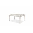 Michael Amini Glimmering Heights Contemporary Wood & Glass Dining Table in Ivory