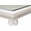Michael Amini Glimmering Heights Contemporary Wood & Glass Dining Table in Ivory