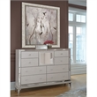 Michael Amini Hollywood Loft Upholstered Dresser in Frost Ivory