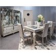 Michael Amini Hollywood Loft Wood & Glass Dining Table in Frost Ivory