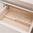 Michael Amini Glimmering Heights Upholstered Wood Dresser w/ Mirror in Ivory