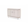Michael Amini Glimmering Heights Wood & Metal Sideboard w/ Mirror in Ivory